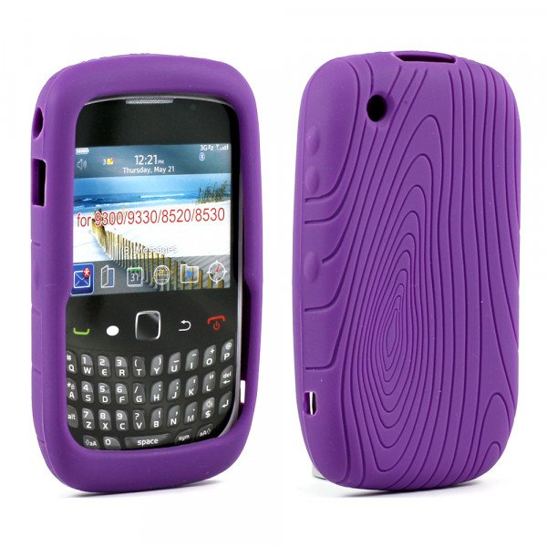 Wholesale BlackBerry Curve 8520 8530 9300 9330 Silicone Soft Case (Purple)